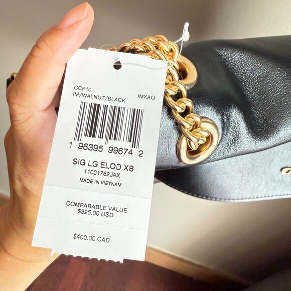 Coach Elodie Crossbody Bag In Signature Canvas CCF10 Walnut/Black - Picture 8 of 8